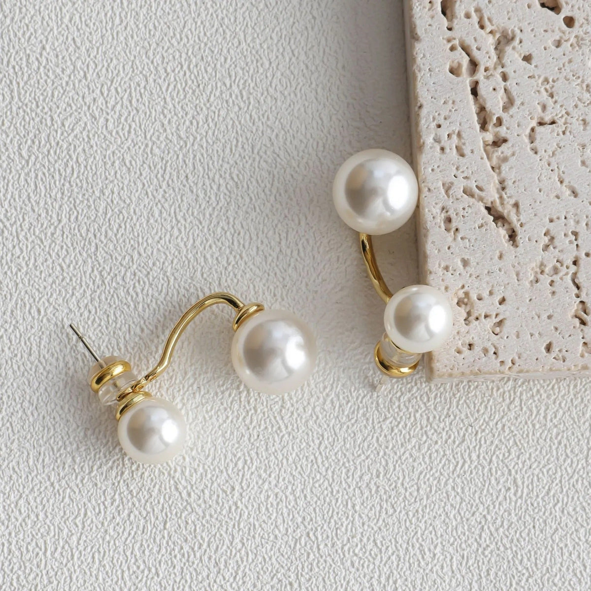 Mav – Boucles d'oreilles en perles doubles élégantes