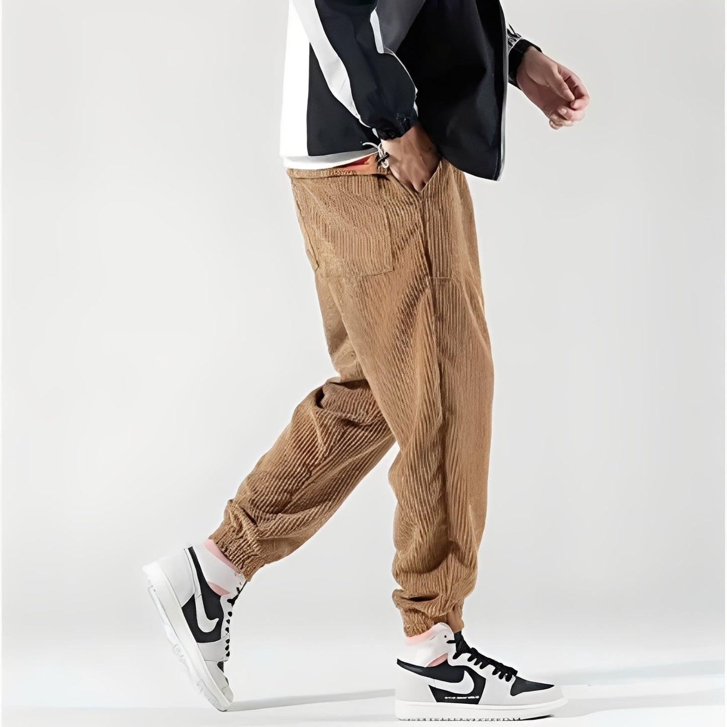 Kodey - Grand pantalon en velours côtelé pour hommes