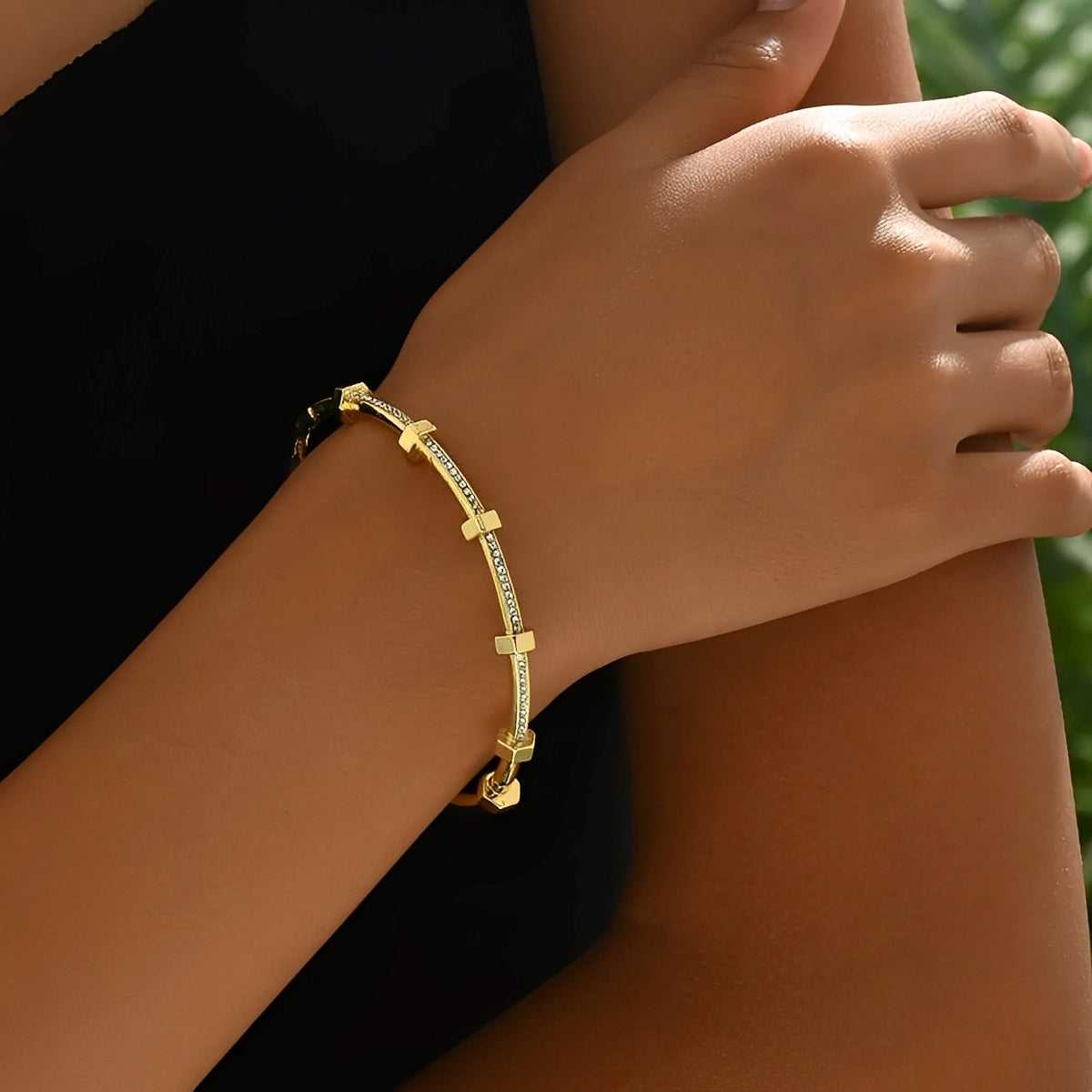 Amy – bracelet doré brillant