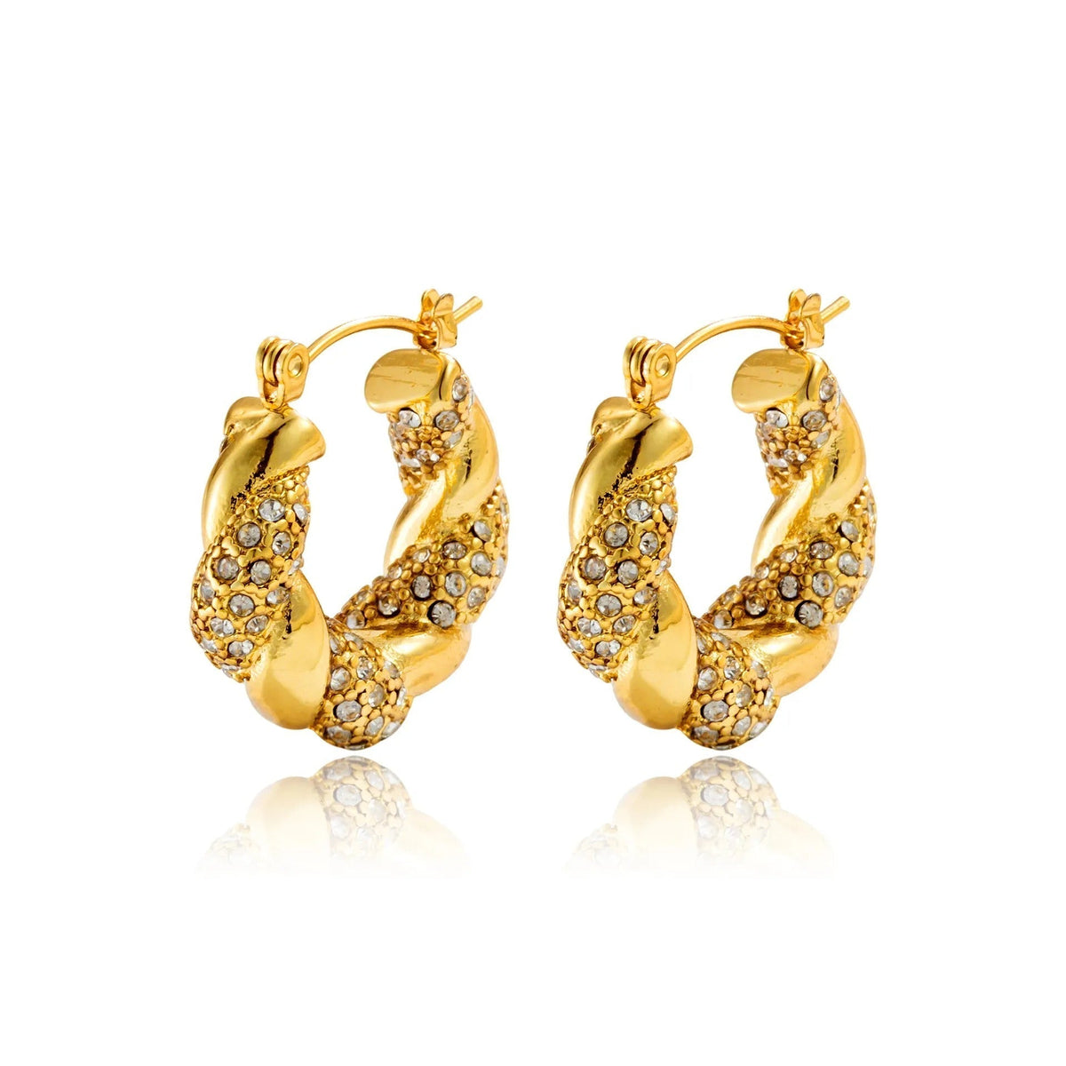 Alix – Boucles d'oreilles U-Twist en or