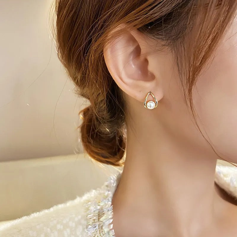 Geah – Boucles d'oreilles en perles d'or creuses