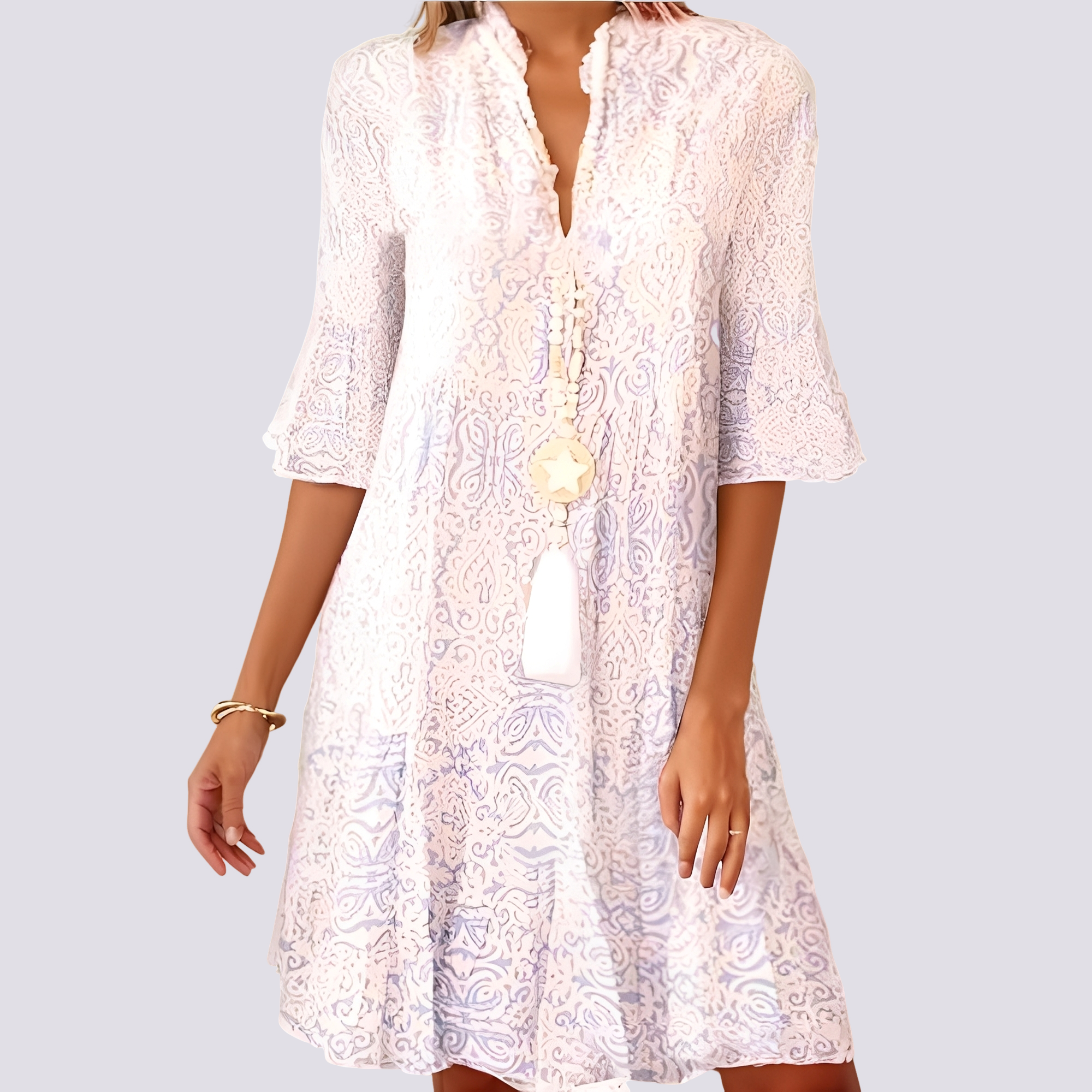 Darce - Robe ample avec col en V pour femmes
