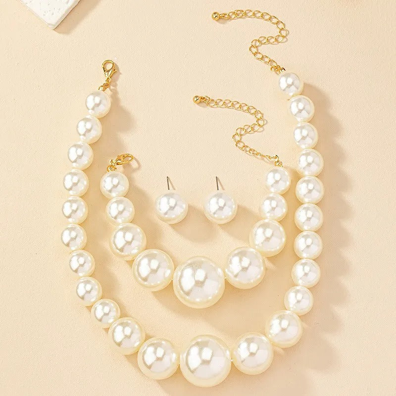 Carla – Ensemble vintage de boucles d'oreilles, bracelet et collier