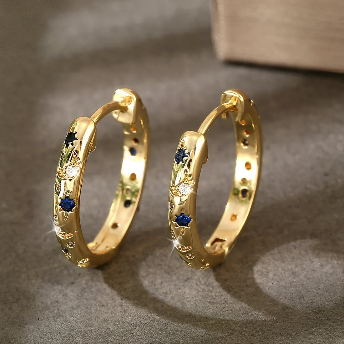 Maelis – Créoles vintage bleues