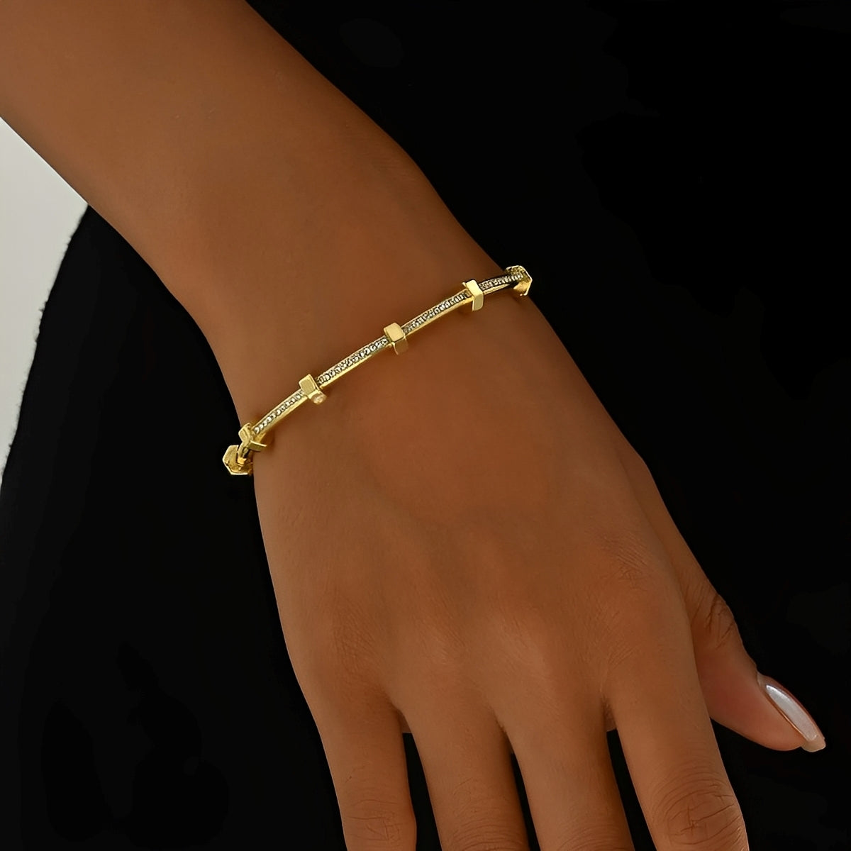 Amy – bracelet doré brillant