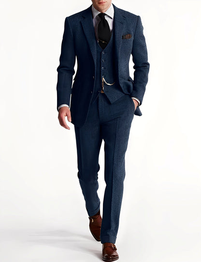 Desmond - Ensemble trois pièces en tweed chic pour hommes