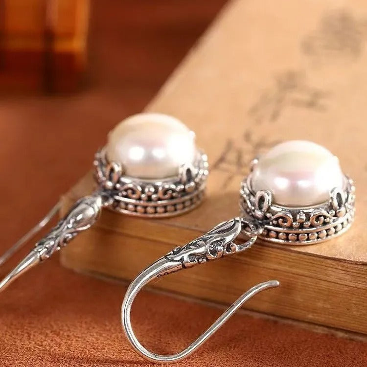 Rosalie – Boucles d'oreilles en argent et perles
