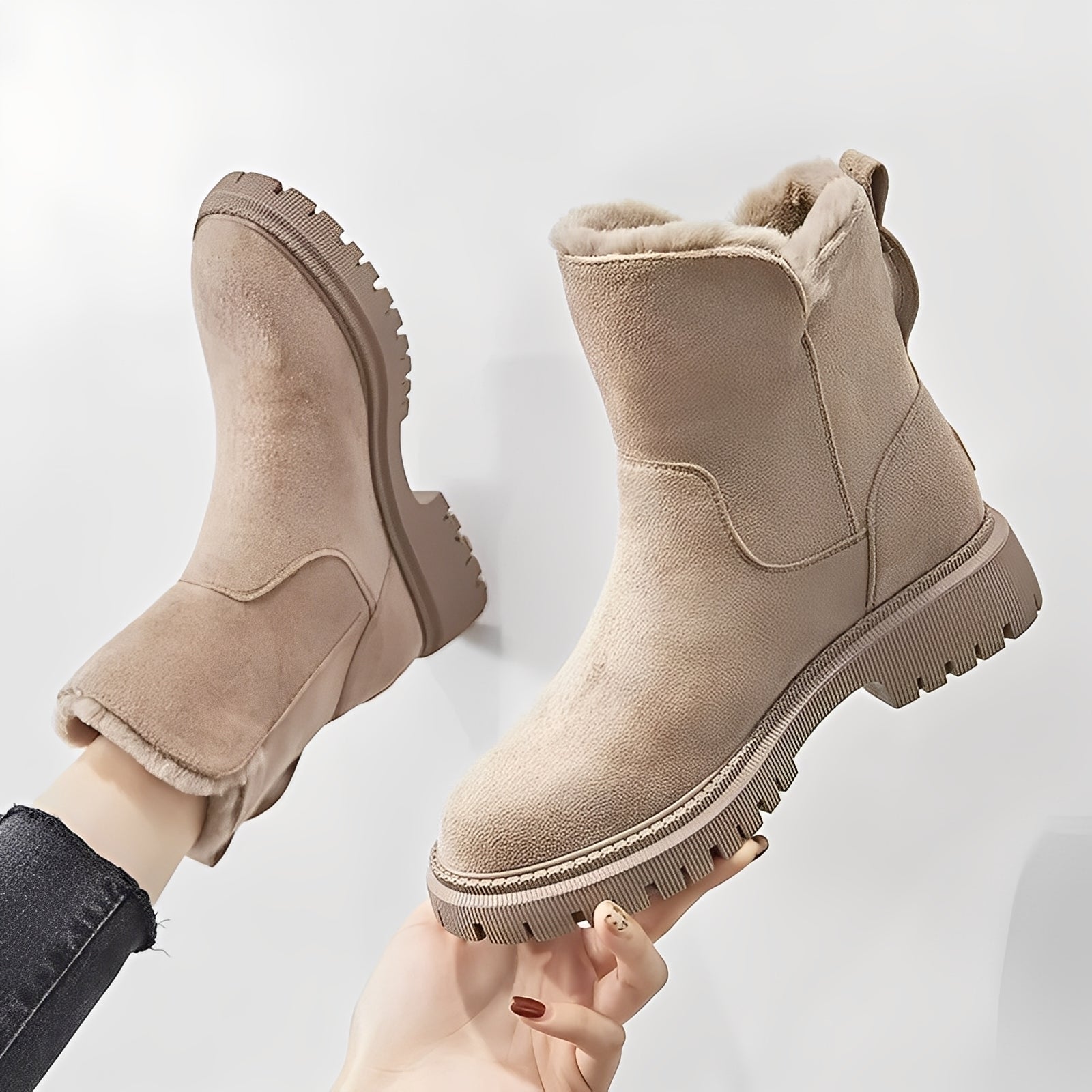 Raschelle - Bottes raffinées, légères, avec intérieur polaire pour dames