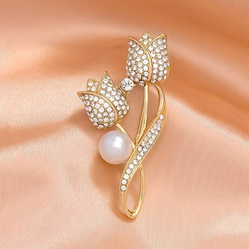 Jackie – Broche tulipe élégante