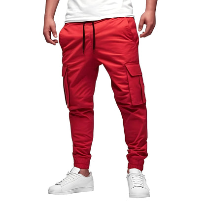 Tevin - Pantalon cargo stretch étroit et décontracté pour hommes
