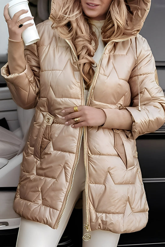 Georgina - Élégant manteau matelassé avec capuche pour femmes