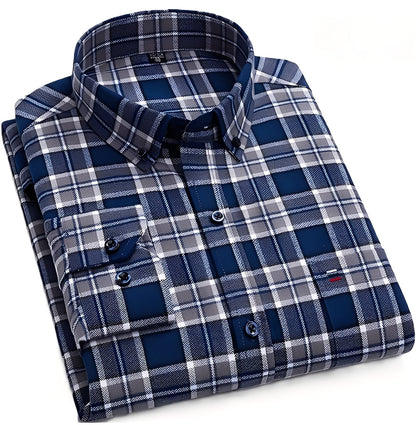 Nikolas - Chemise décontractée pour hommes en coton à carreaux