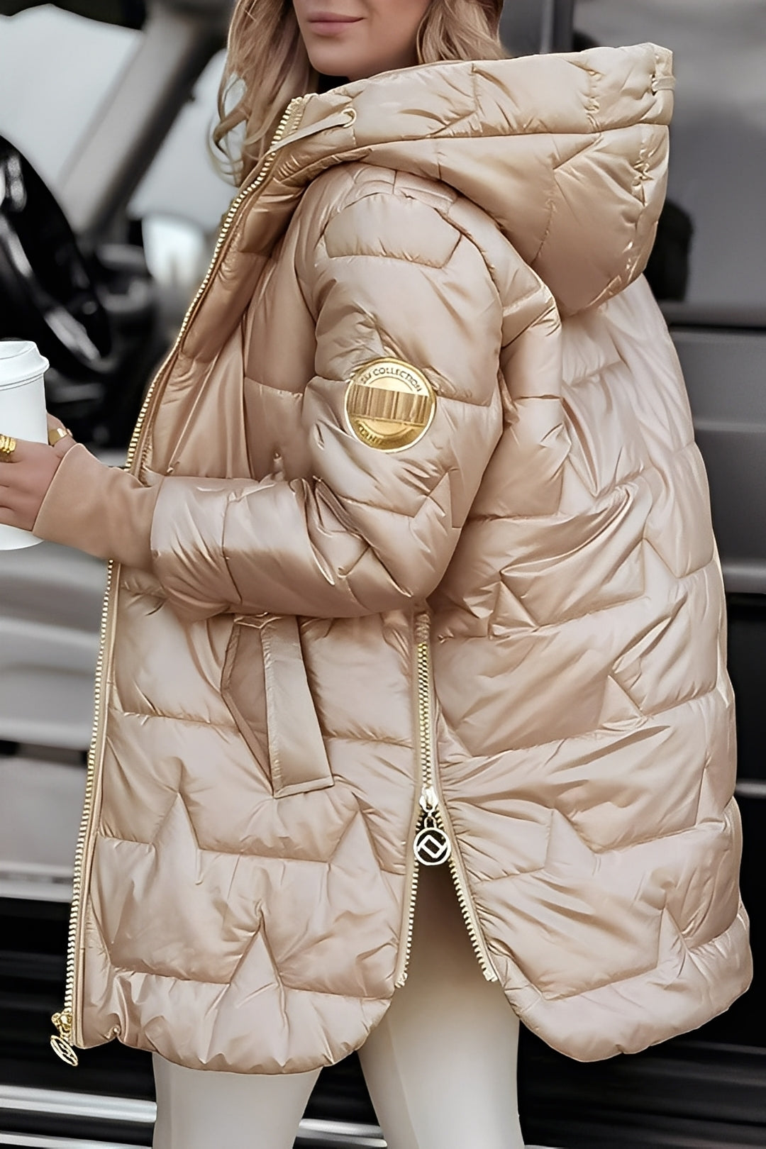 Georgina - Élégant manteau matelassé avec capuche pour femmes