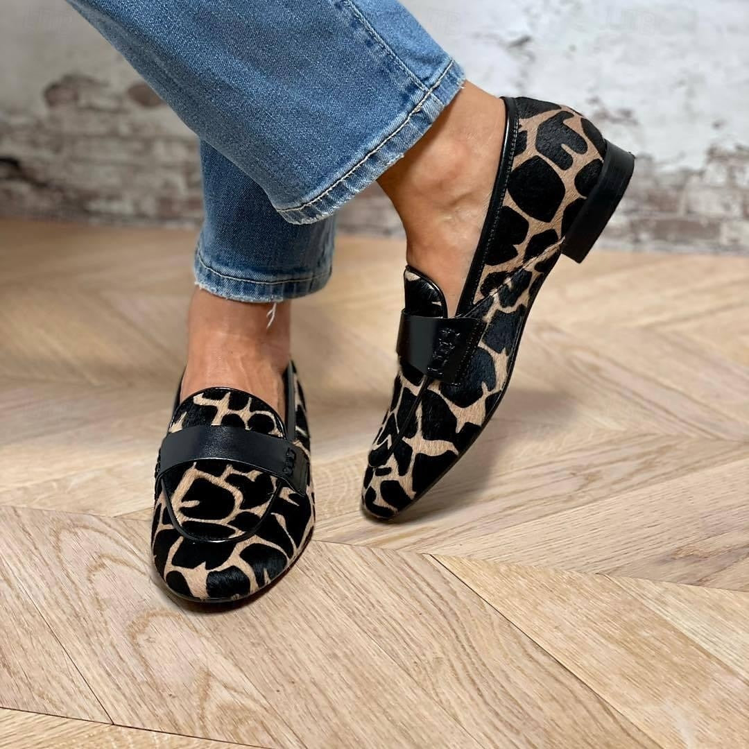 Katherina - Mocassins pour femmes avec détails noirs