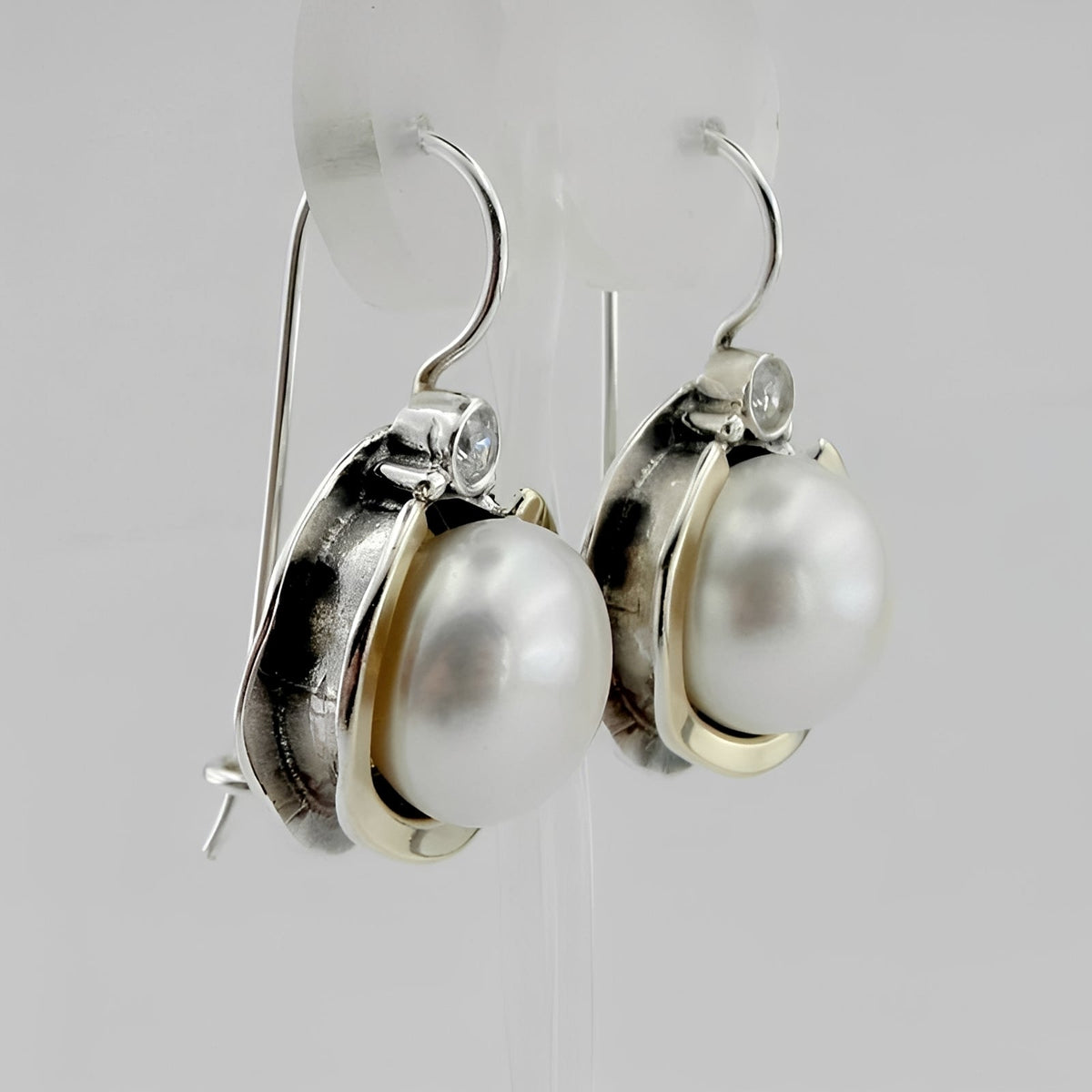 Helena – Boucles d'oreilles vintage avec perles rondes