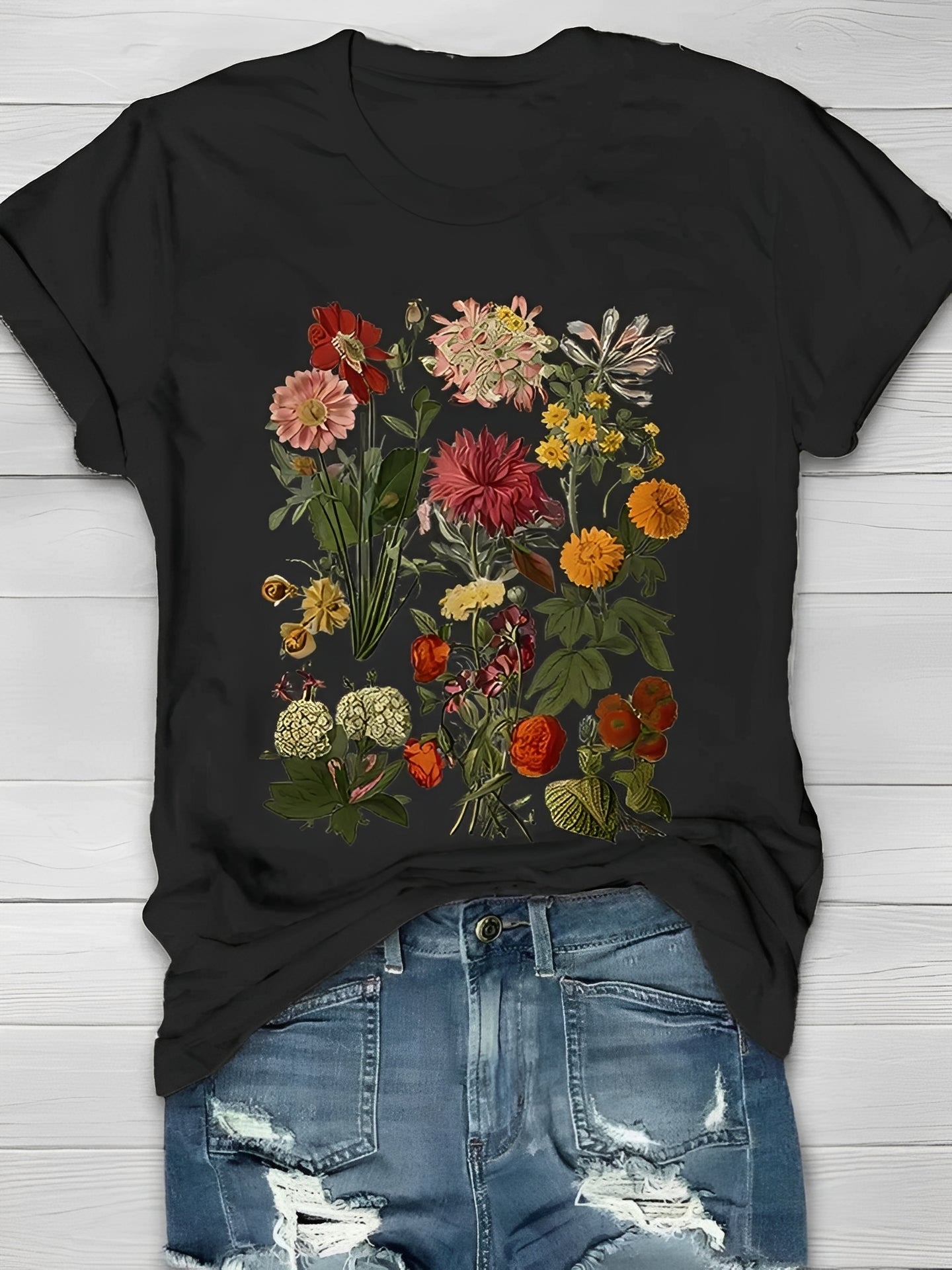 Annalise - T-shirt stylé à motif floral pour femmes