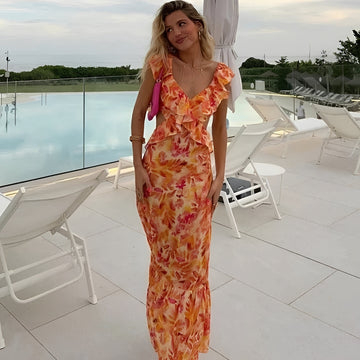 Lorraine - Robe maxi florale élégante