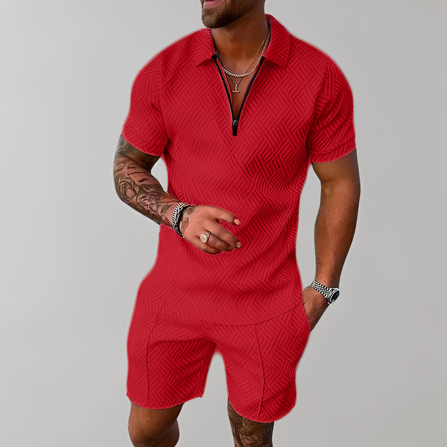Edwin - Ensemble élégant de polo et short pour hommes