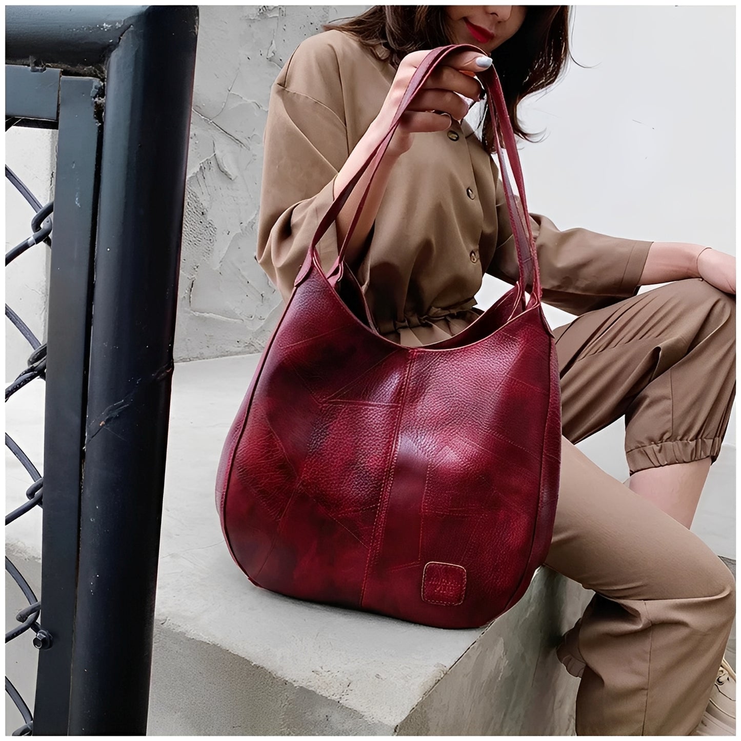 Charlotte - Set de Sacs en Cuir Vintage