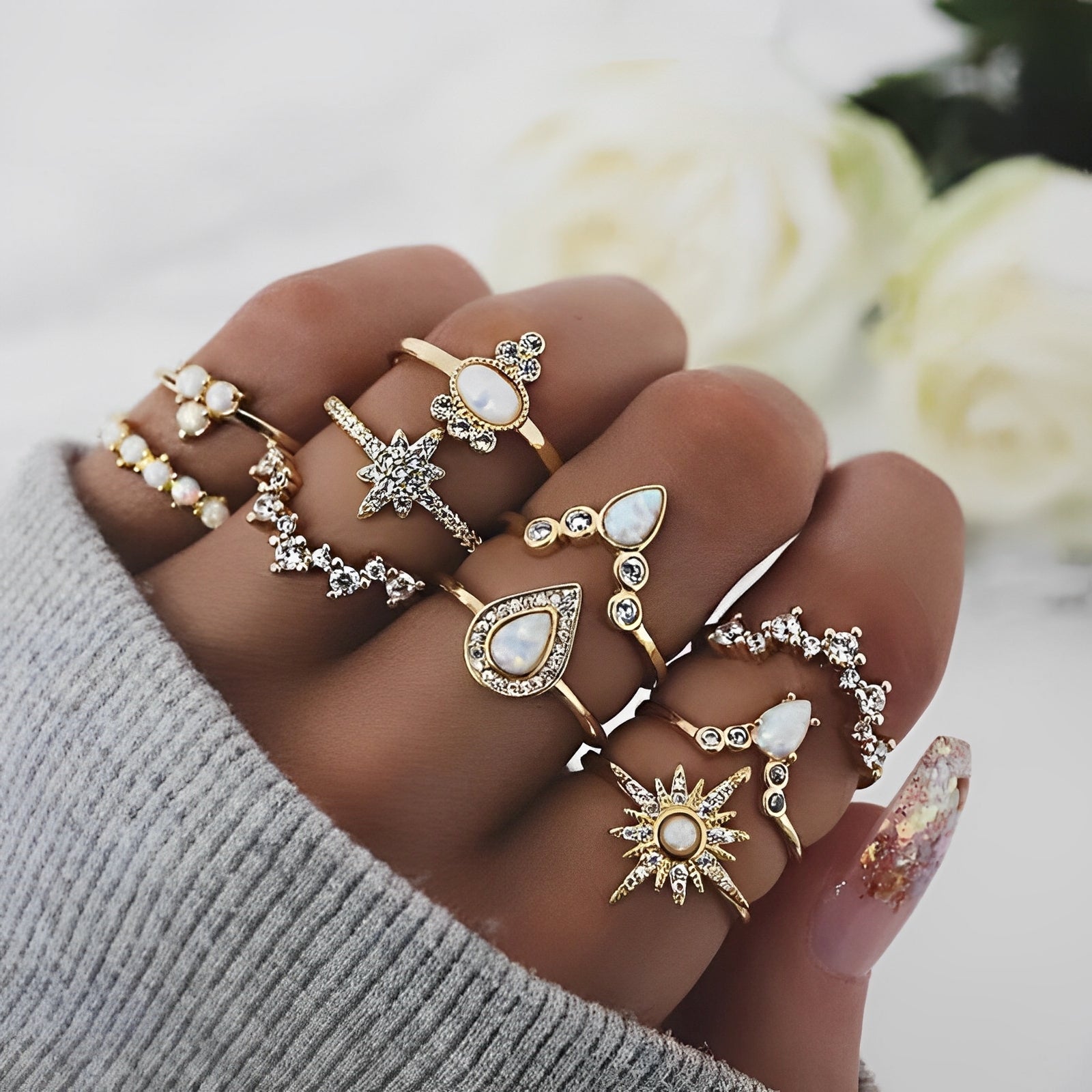 Luna – paquet premium de 8 à 12 bagues uniques