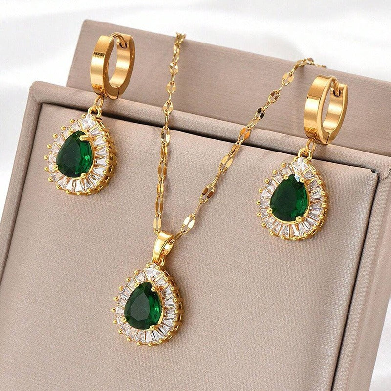 Rheya – Élégant Set Lysandelle en Or et Cristal
