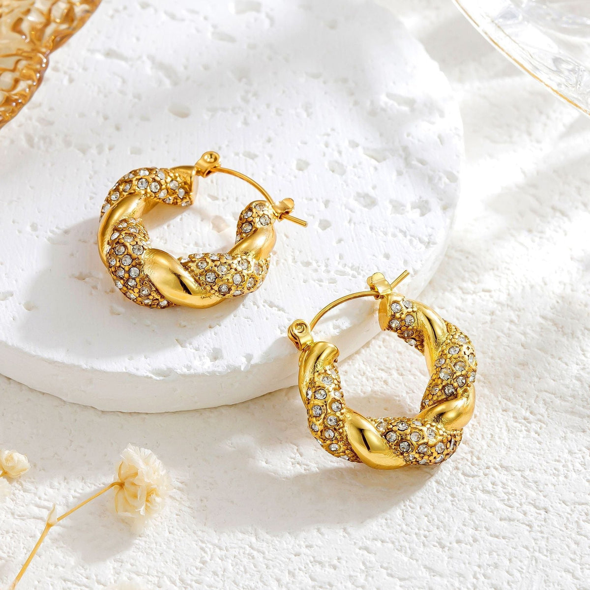 Alix – Boucles d'oreilles U-Twist en or