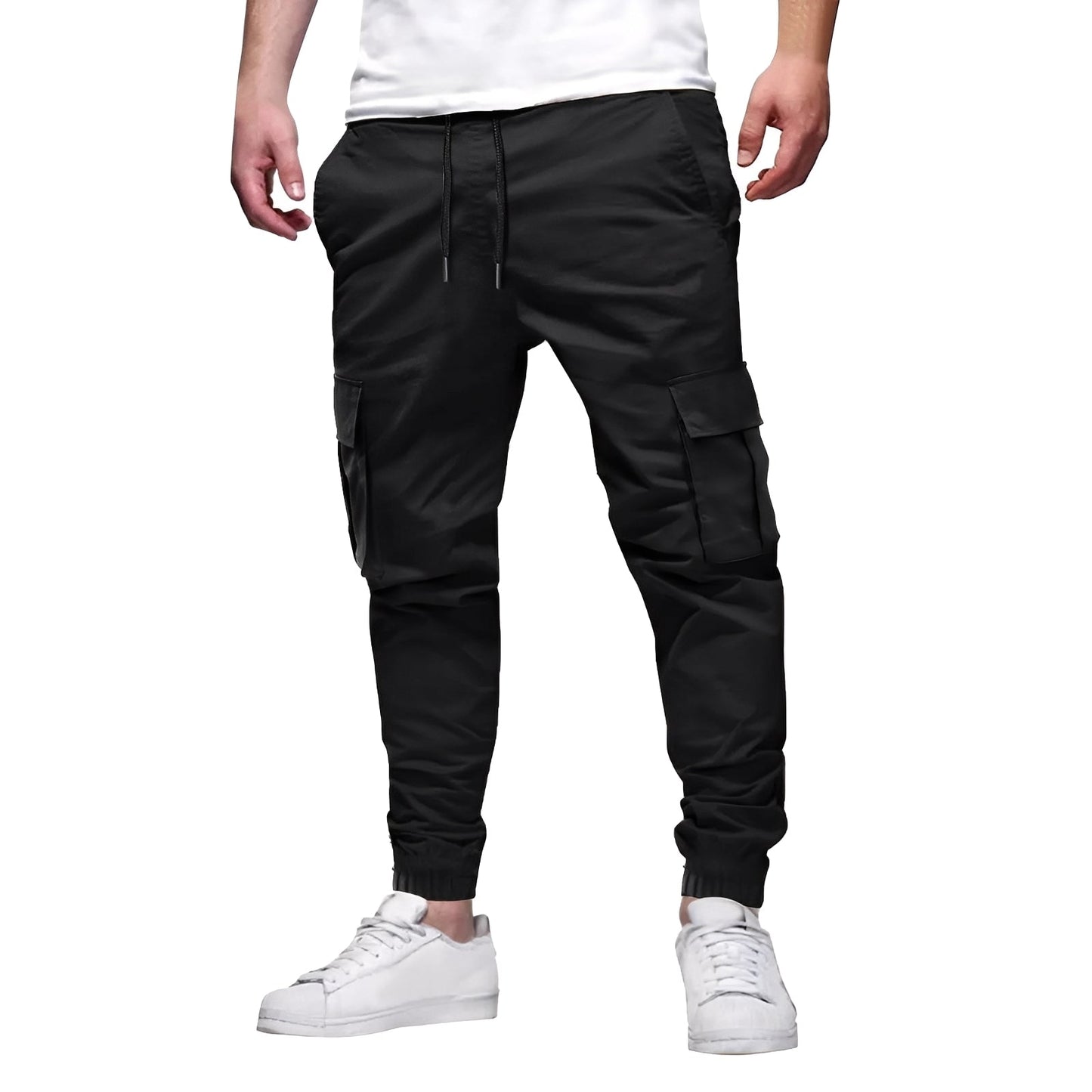 Tevin - Pantalon cargo stretch étroit et décontracté pour hommes