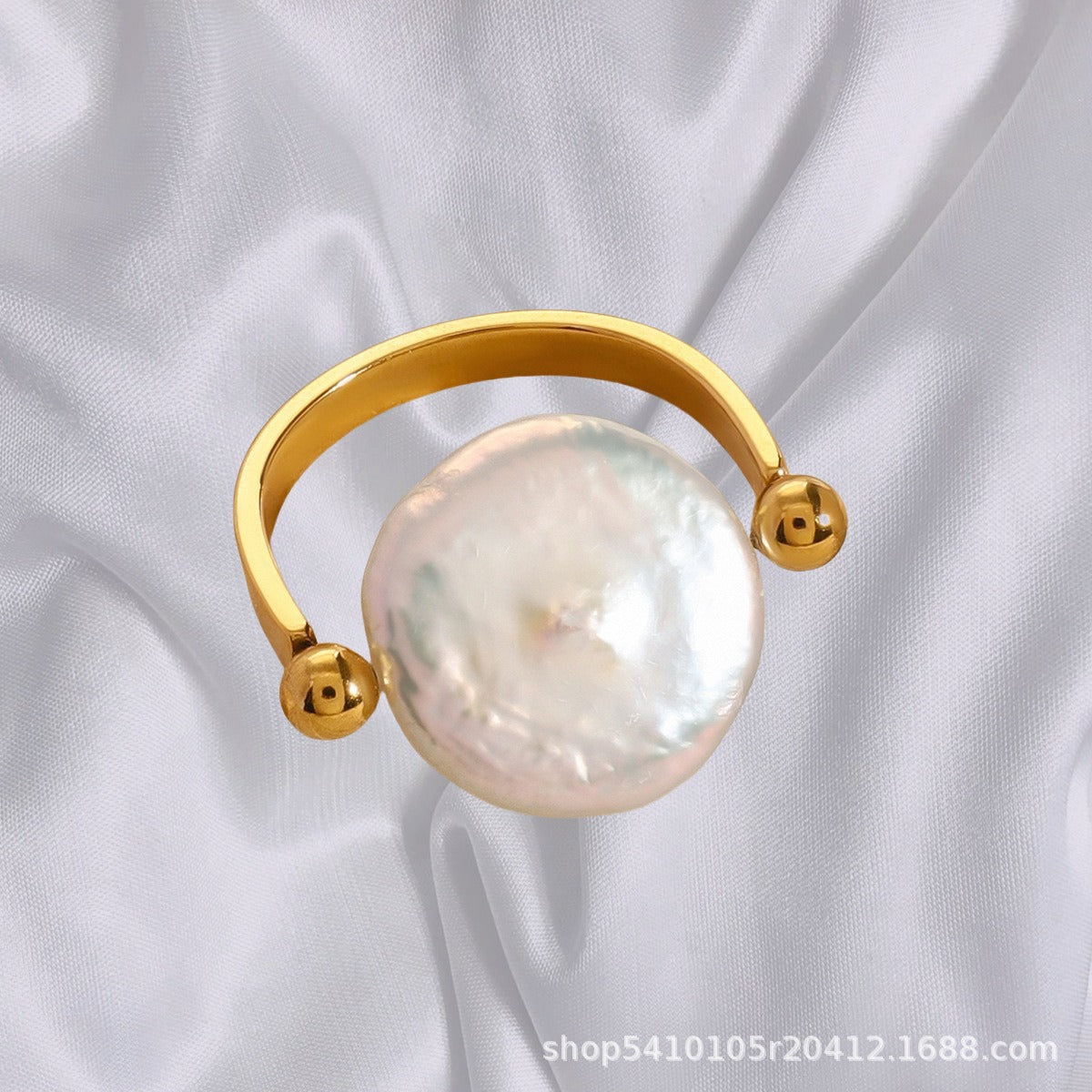 Sabby – Bague réversible en perle baroque