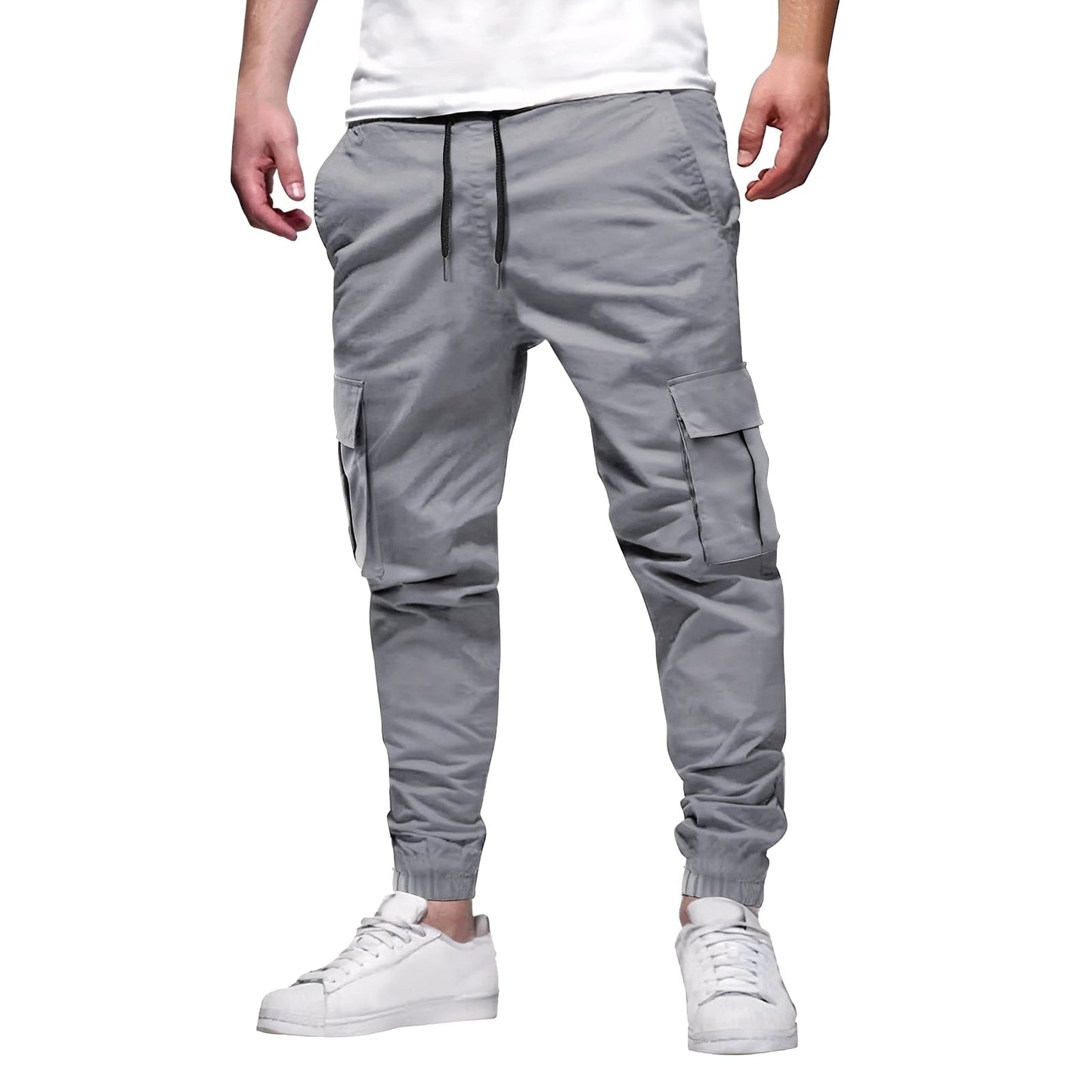 Tevin - Pantalon cargo stretch étroit et décontracté pour hommes