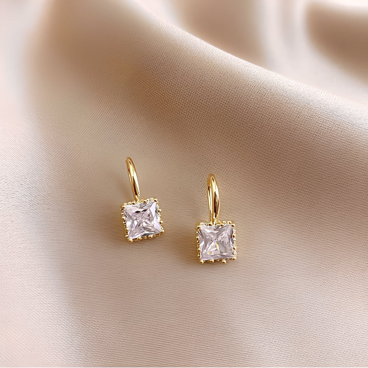 Cameron – Boucles d'oreilles en or et zircon cubique