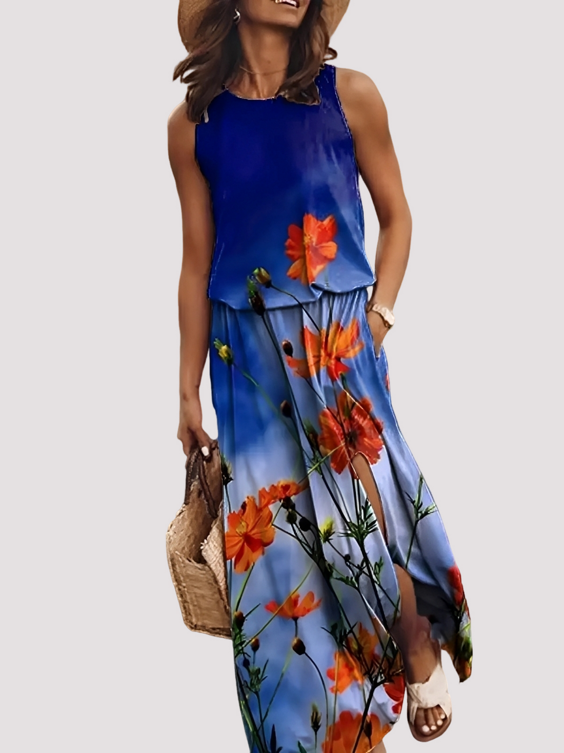 Halle - Élégante robe longue sans manches pour femmes
