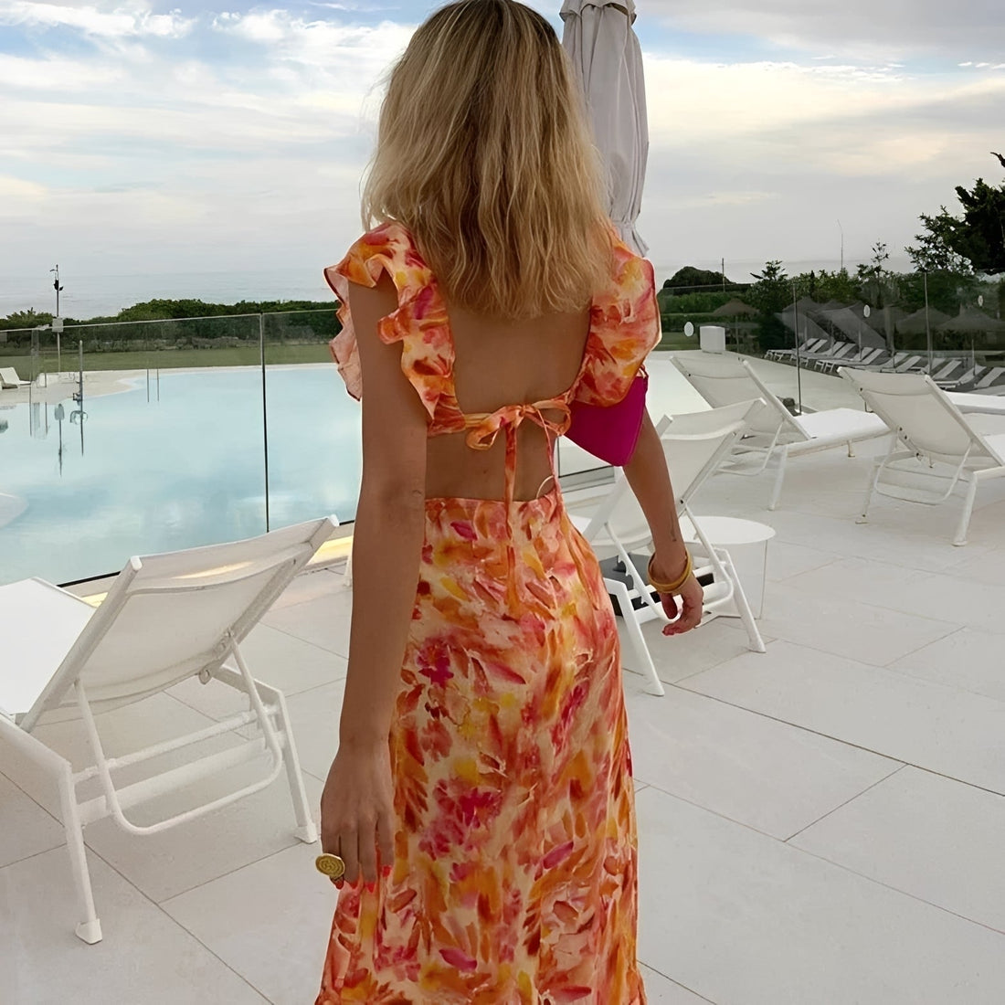 Lorraine - Robe maxi florale élégante