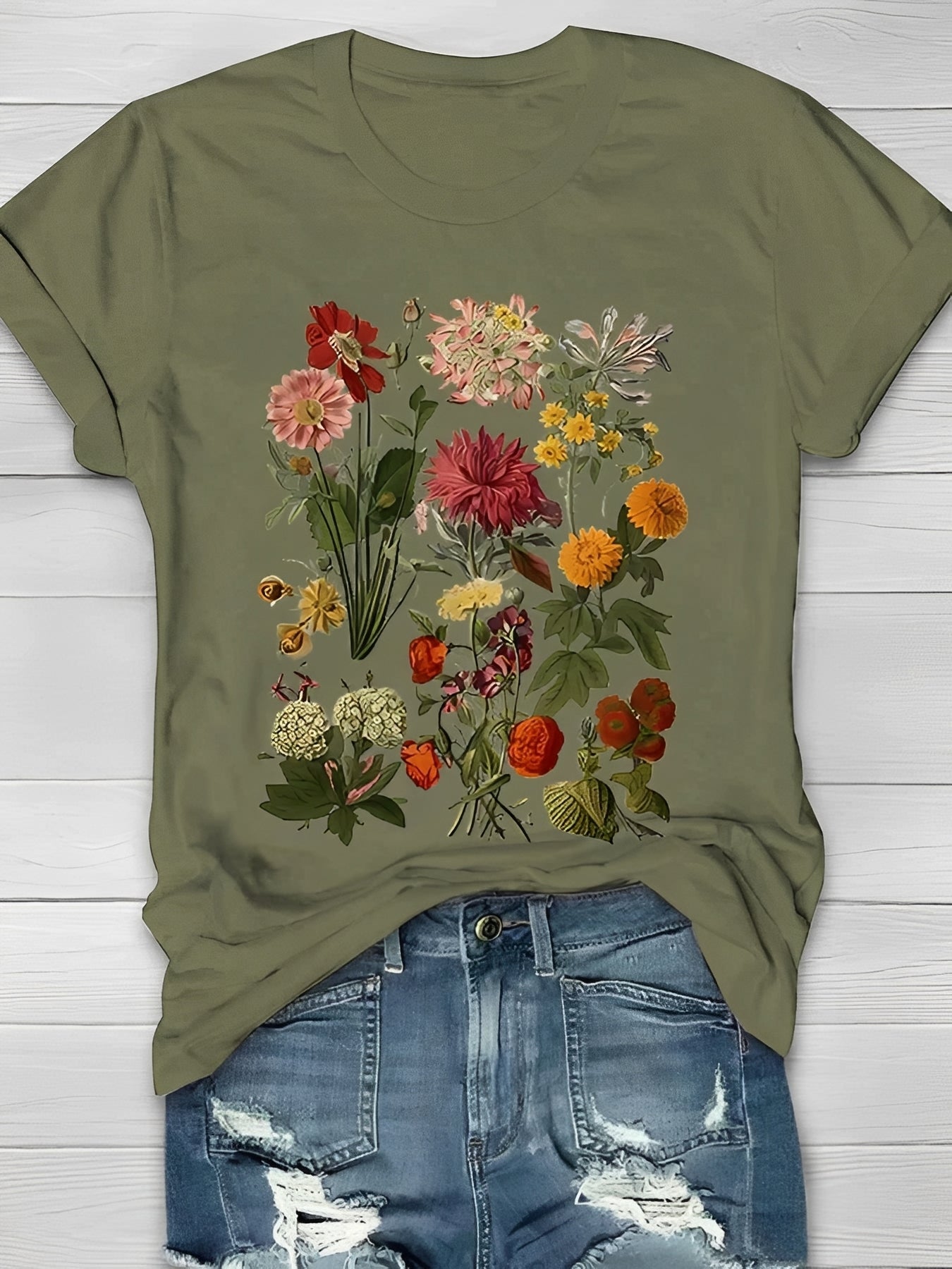 Annalise - T-shirt stylé à motif floral pour femmes