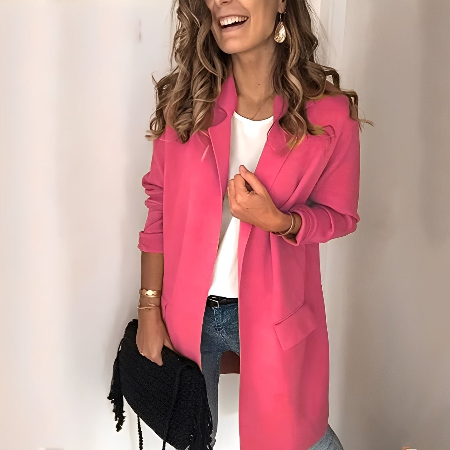 Georgina - Blazer long pour femme, chic et raffiné