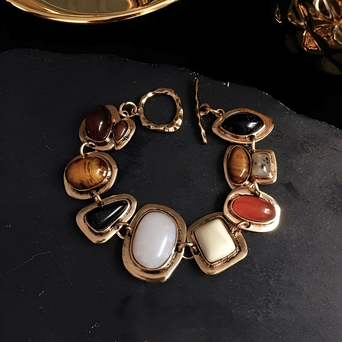 Nancy – bracelet boho avec pierres géométriques