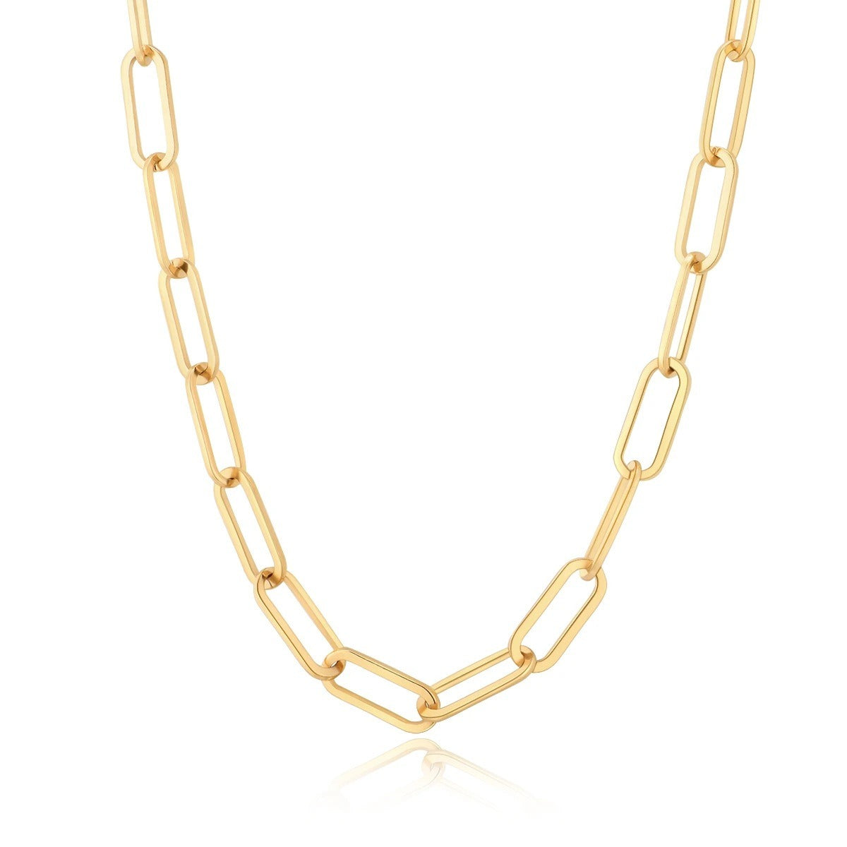 Lena – Collier paperclip plaqué en or 18K