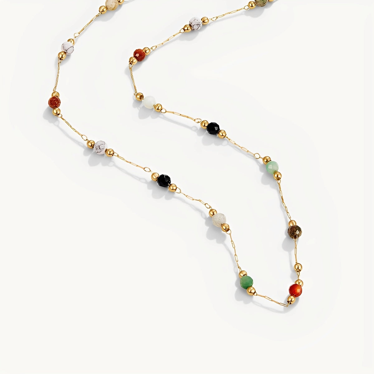 Malou – Collier de maillons colorés avec perles