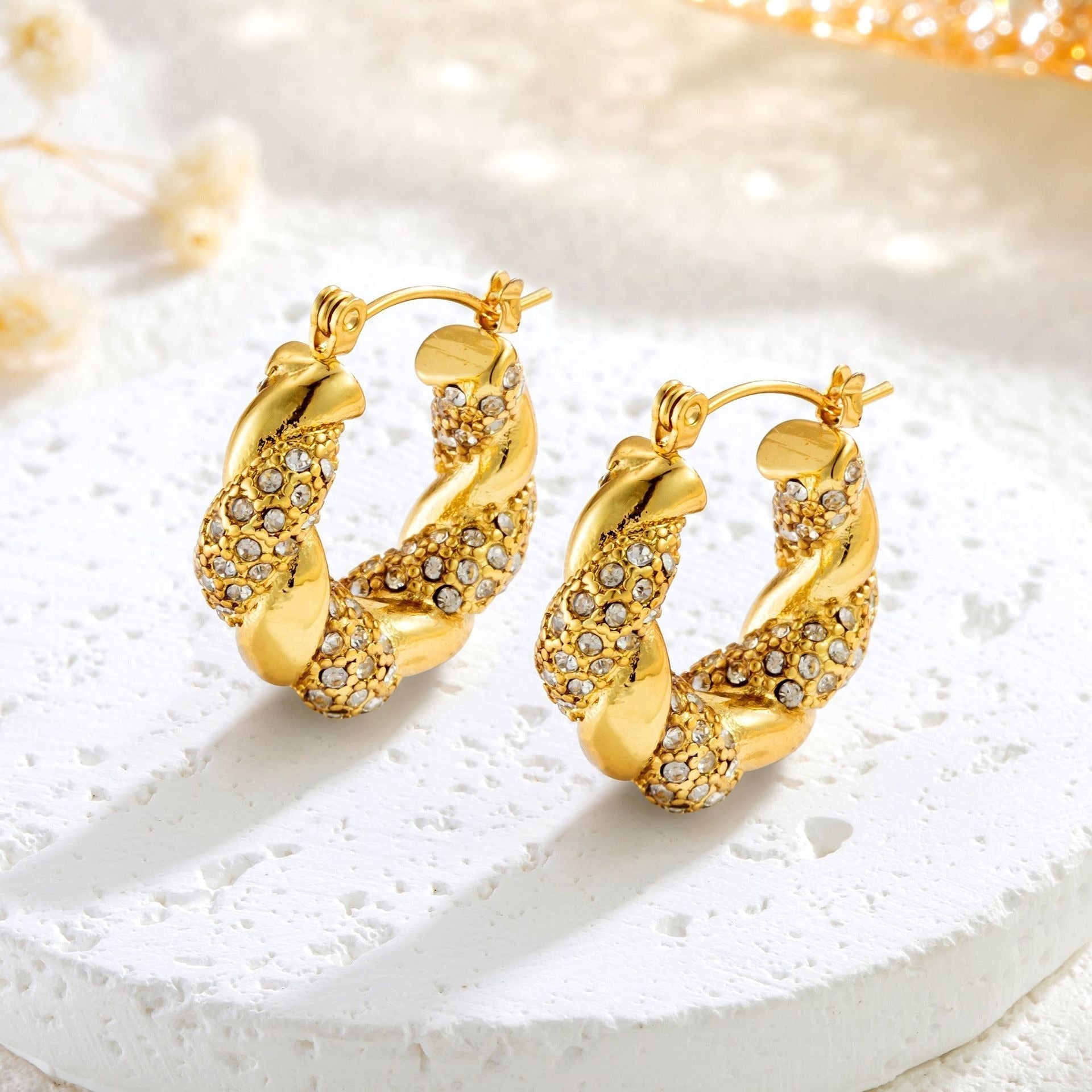 Alix – Boucles d'oreilles U-Twist en or