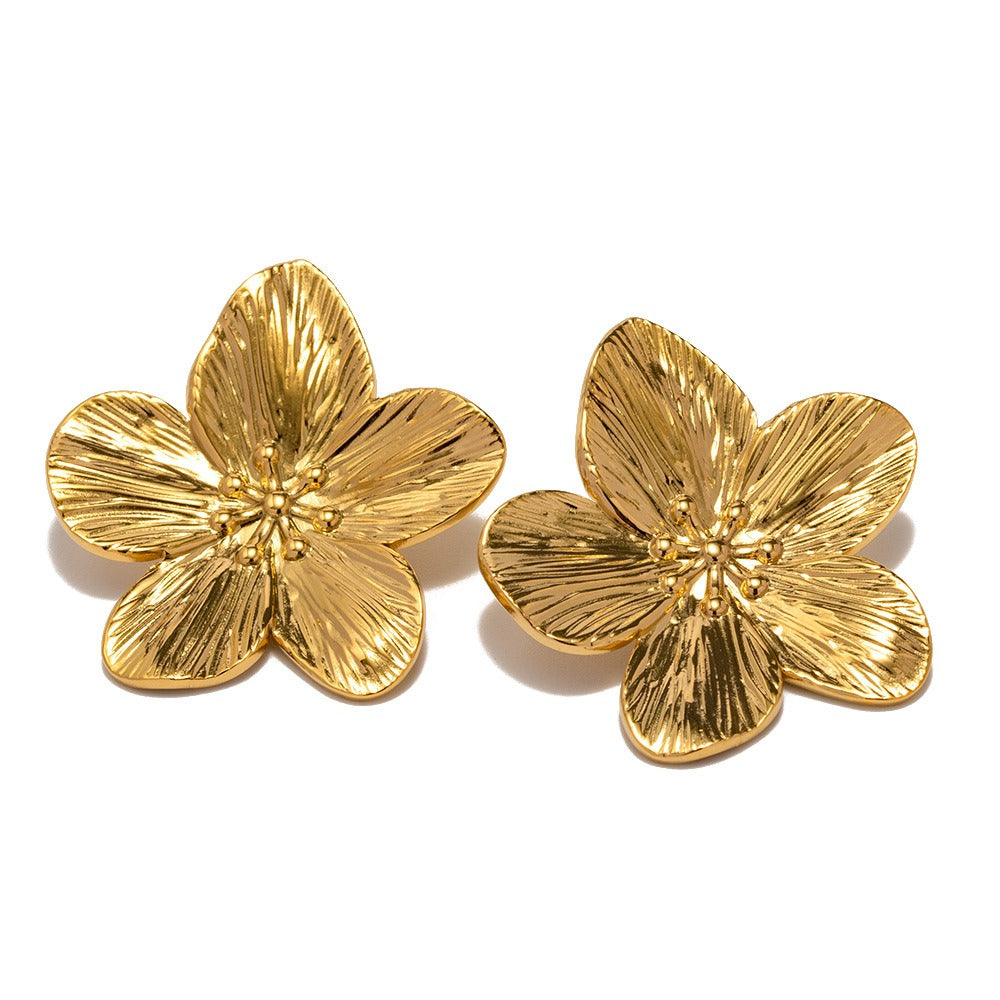Rianne – Boucles d'oreilles fleur en or