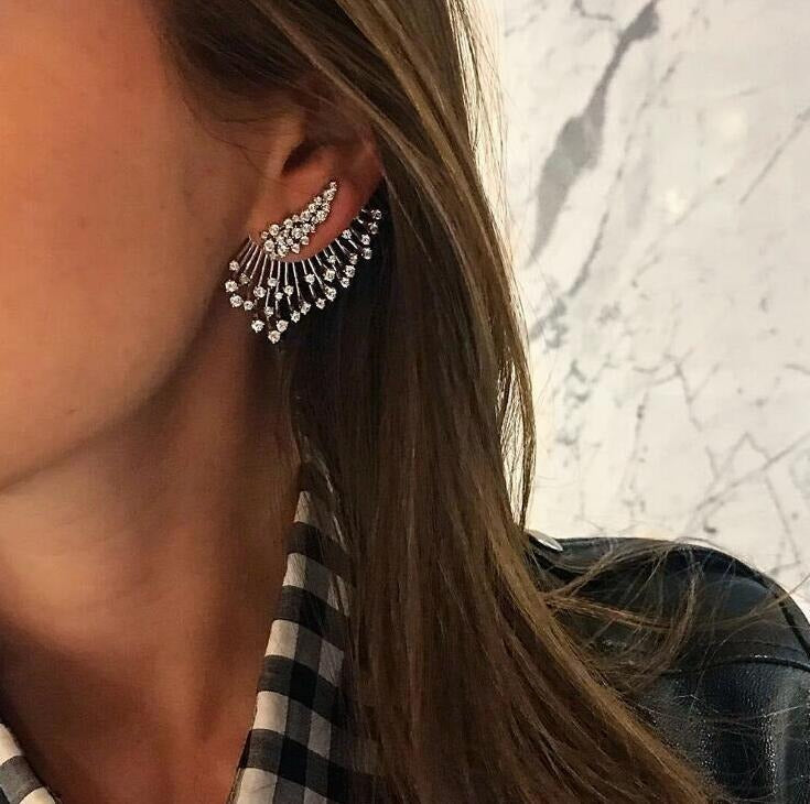 Aileen – Boucles d'oreilles asymétriques avec diamants