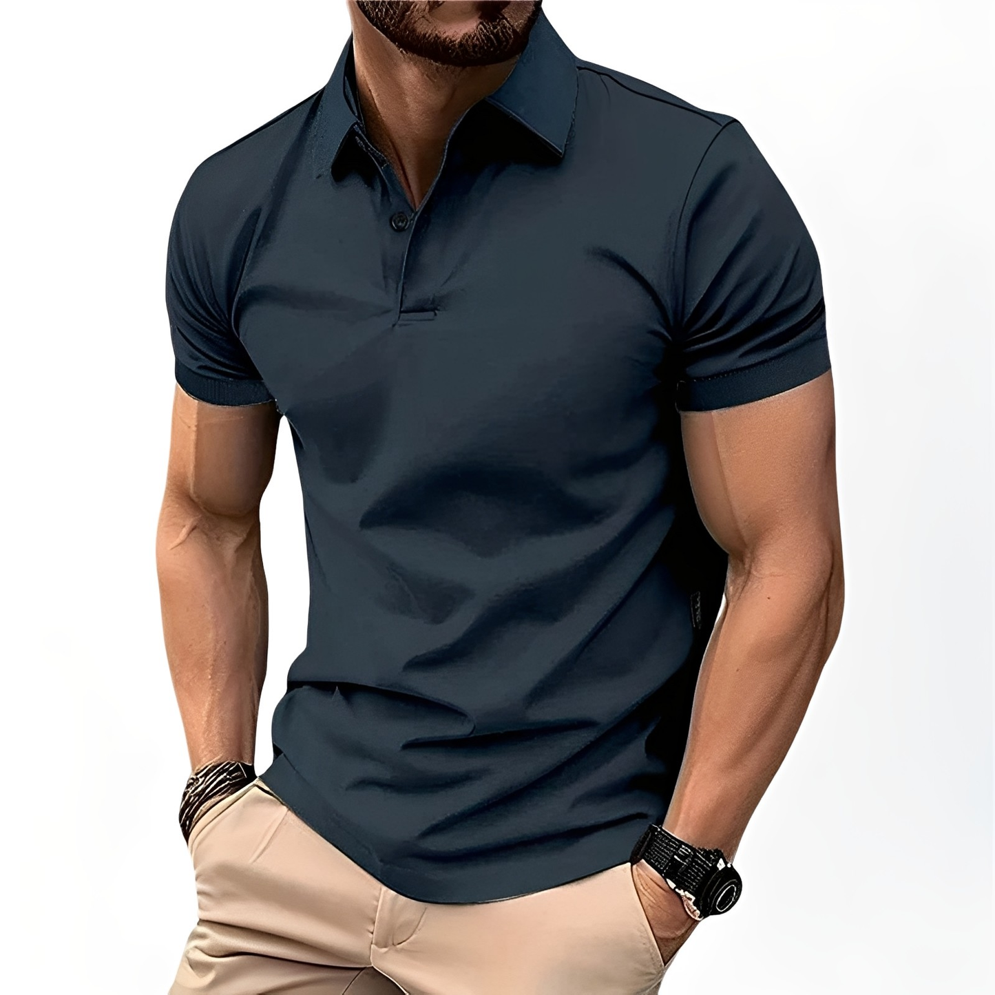 Deacon - Polo décontracté à manches courtes pour hommes