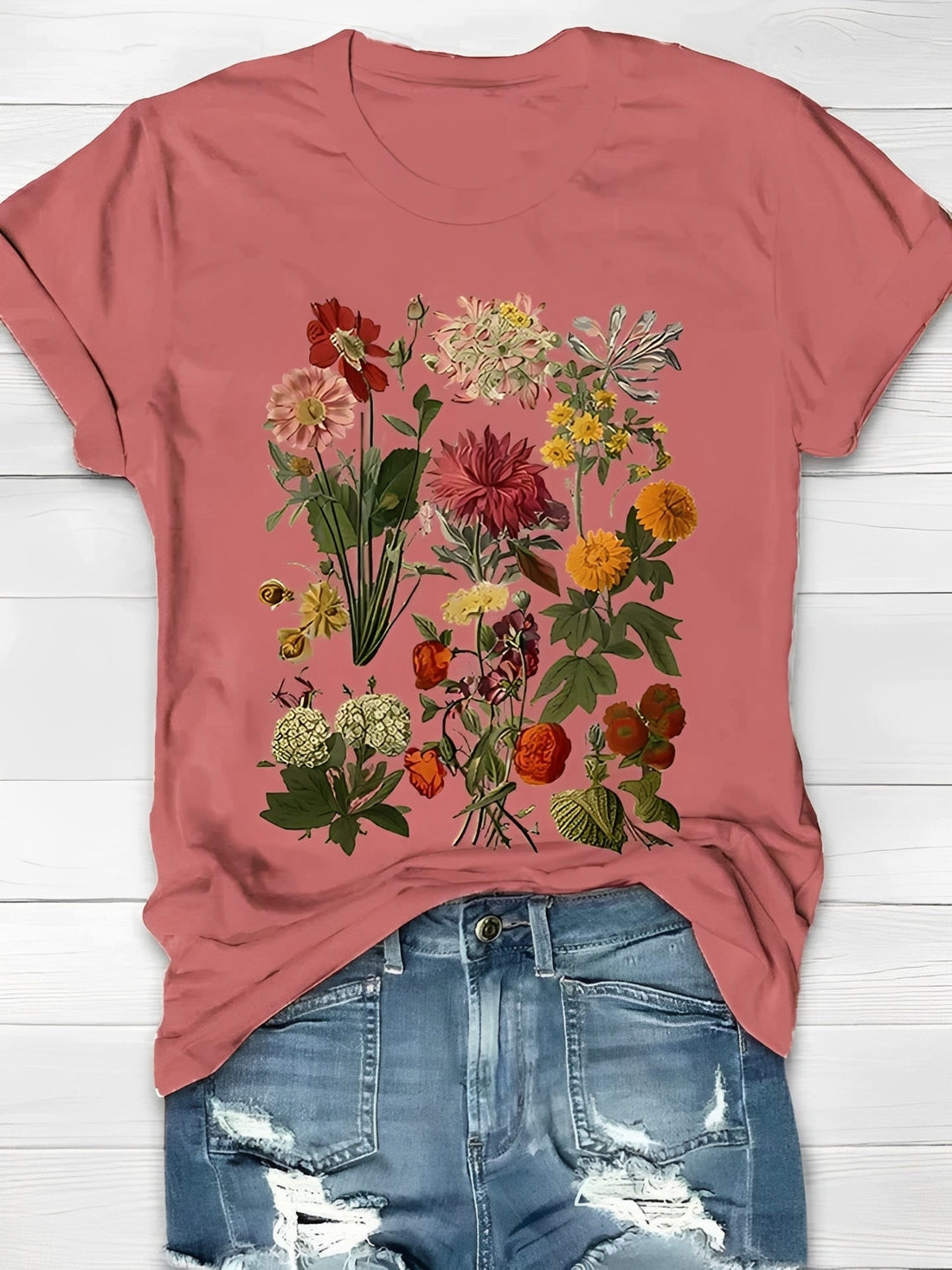 Annalise - T-shirt stylé à motif floral pour femmes