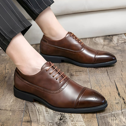 Fulton - Chaussures modernes en cuir avec détails brogue pour hommes