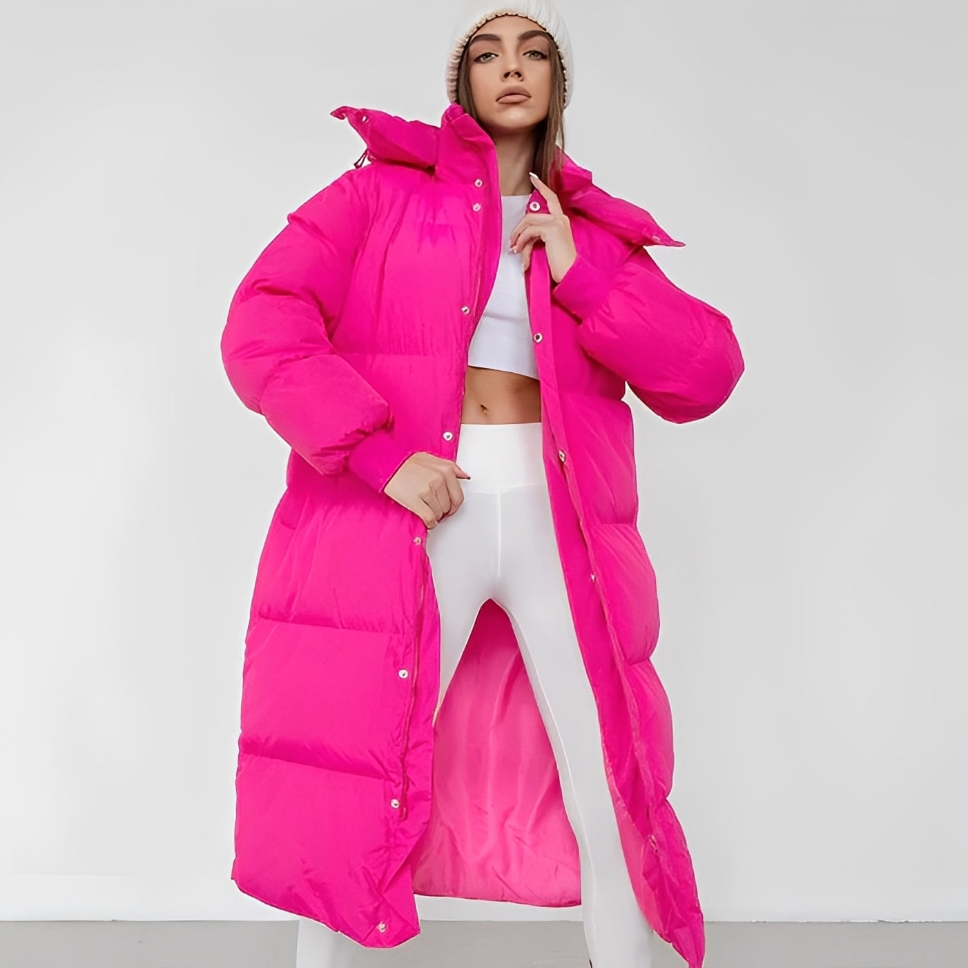 Jacquelyn - Veste longue stylée avec capuche pour femmes