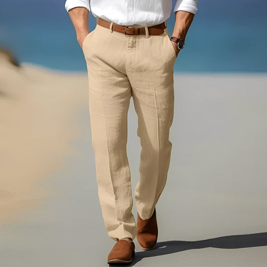 Trent - Pantalon en lin chic et relax pour hommes