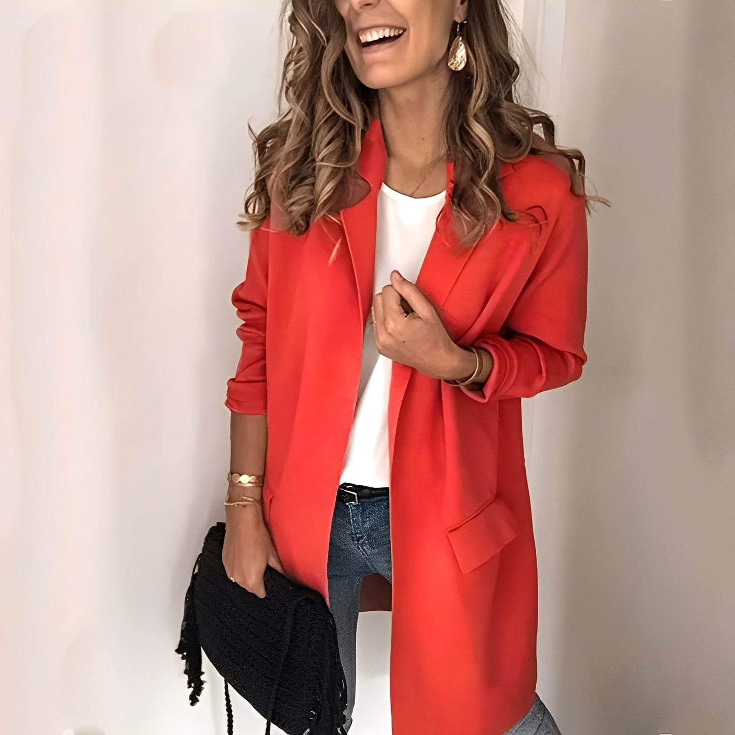 Georgina - Blazer long pour femme, chic et raffiné