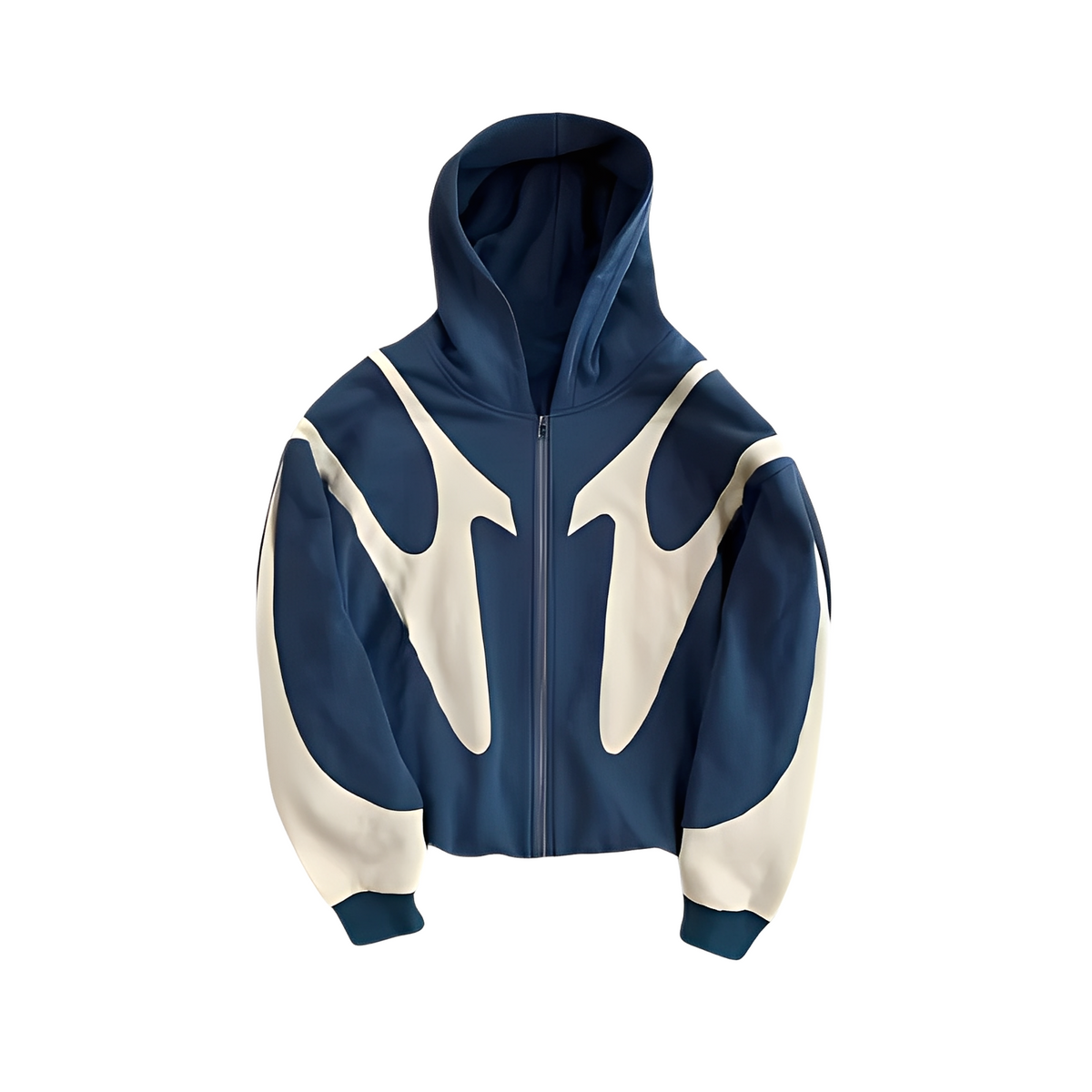 Lloyd - Sweat à capuche moderne avec fermeture éclair et imprimé graphique pour hommes