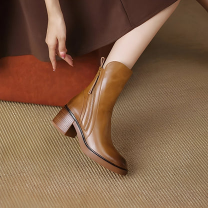 Destini - Élégantes bottines en cuir pour femmes