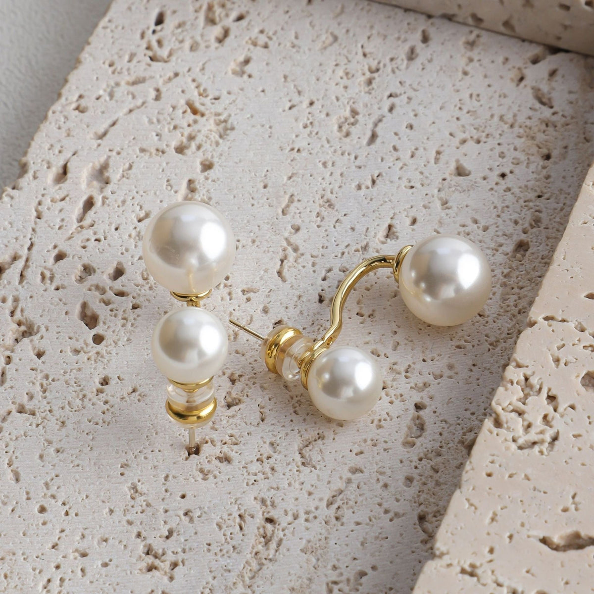 Mav – Boucles d'oreilles en perles doubles élégantes