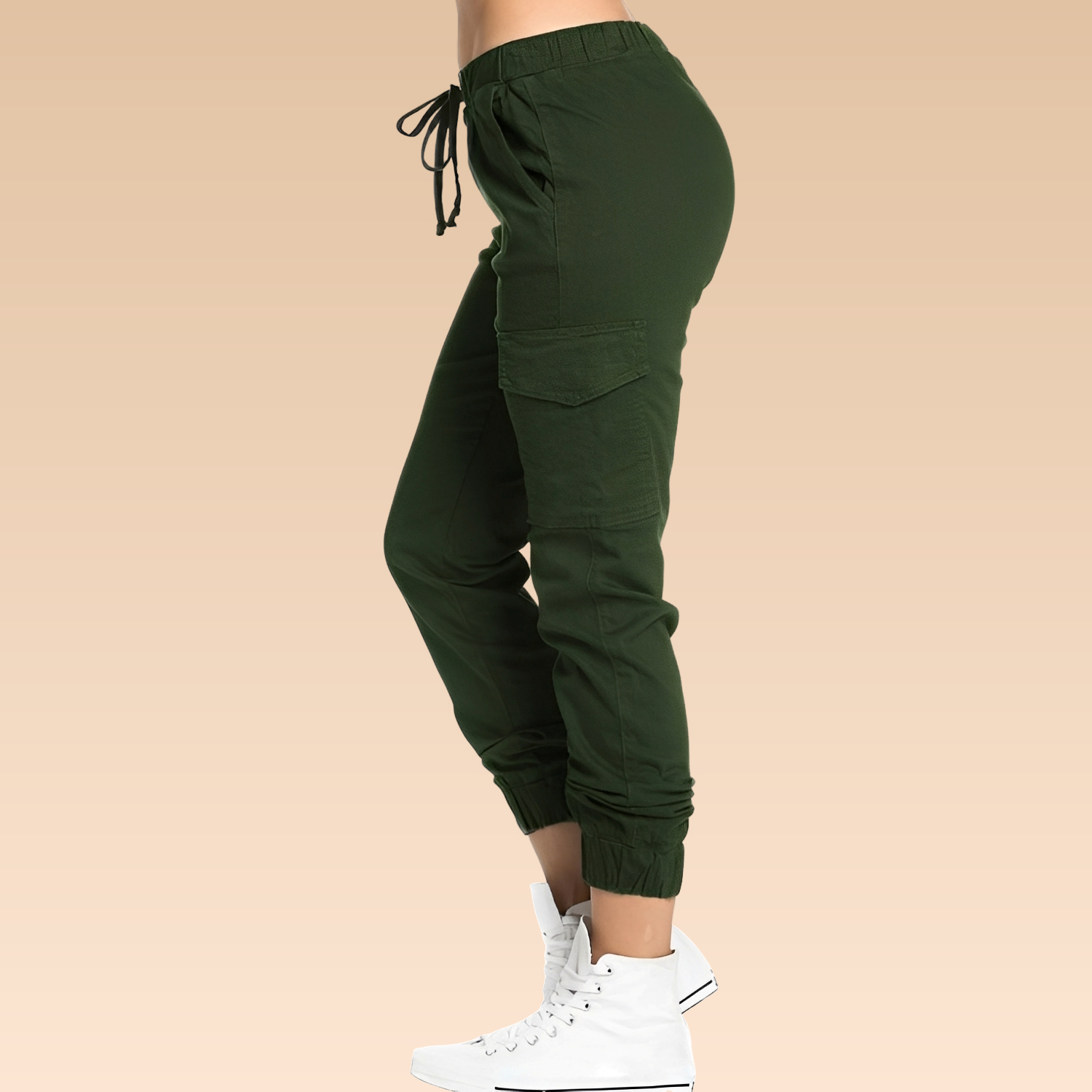 Zendi – Pantalon Cargo Élégant et Ajusté